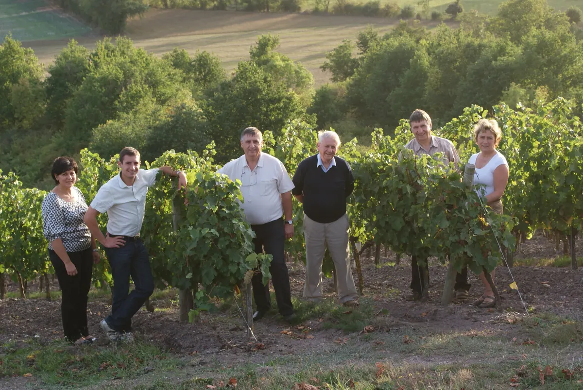 Famille Leblanc dans le coteau de La Placette à Faye d'Anjou